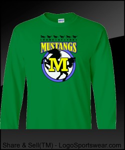 Mustang Adult Long Sleeve T-Shirt Design Zoom